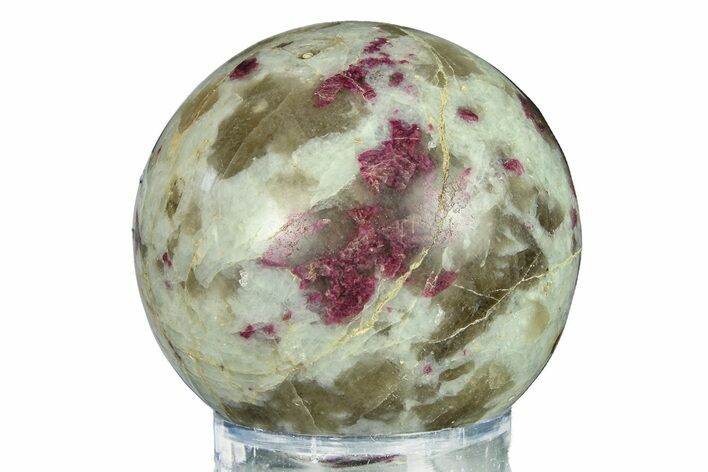 Polished Rubellite (Tourmaline) & Quartz Sphere - Madagascar #286086